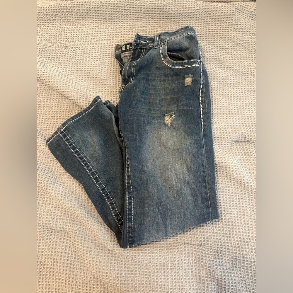 {BLACK PREMIUM} Relaxed Straight Leg Jeans 32x32